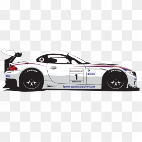 Bmw Z4 Gt3 Silhouette, HD Png Download - car illustration png