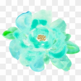 Mint Gold Green Flowers, HD Png Download - gold floral png