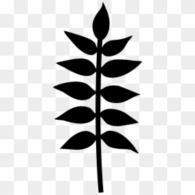 Plant Branch With Leaves - Leaves On Branch Stencil, HD Png Download - branch with leaves png