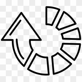Clockwise Circular Arrow Of Gross Broken Outlined Line - Nlc India Limited Logo, HD Png Download - broken clock png