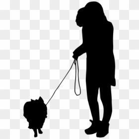 Transparent Dog Walking Clipart - Transparent Walking People Silhouette Png, Png Download - png silhouette people
