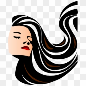 Long Hair Clip Art, HD Png Download - cabelo png