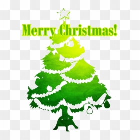 Merry Christmas Wishes And Christmas Tree Png Transparent - Christmas Day, Png Download - cartoon christmas tree png