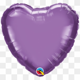 18 Heart Quartz Magenta Plain Foil Qualatex, HD Png Download - purple balloons png