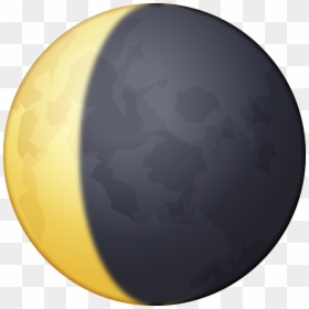 Waning Crescent Moon Emoji, HD Png Download - crescent moon.png