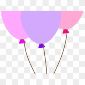 Purple Balloons Cliparts - Pastel Balloons Clipart, HD Png Download - purple balloons png