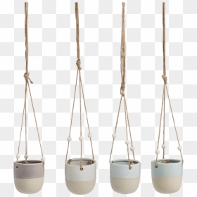 Home Decor White Rope Pot Indoor Ceramic Flower Pot - Boat, HD Png Download - hanging rope png