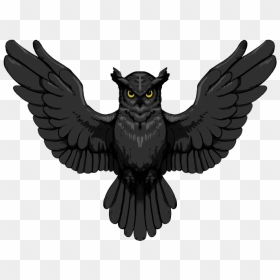 Vector Black And White Library Dark Owl By Joe - Black Owl Logo Design, HD Png Download - owl vector png