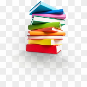 Colorful Stacked Books, HD Png Download - stacked books png