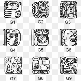Lord Of The Nigh Glyphs - Mayan Lord Of Night Glyphs, HD Png Download - mayan calendar png