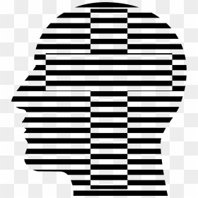 Stripe Clip Art , Png Download - Siyah Beyaz Insan Silueti, Transparent Png - striped background png