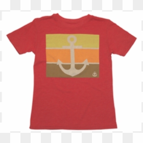 Red, Stripe, Kid"s, Kid"s Tee, Kid, Anchor, Yellow, - T-shirt, HD Png Download - red anchor png