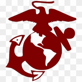 United States Marine Corps Eagle, Globe, And Anchor - Marine Corps Logo Svg, HD Png Download - red anchor png