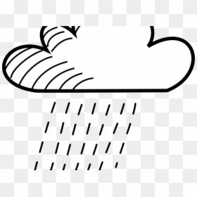 Rain Clipart Drawing - Rainy Cloud Drawing Png, Transparent Png - clouds drawing png