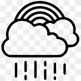 Cloud Rainbow Rain Svg Png Icon Free Download - Rainbow Rain Cloud Drawing, Transparent Png - clouds drawing png