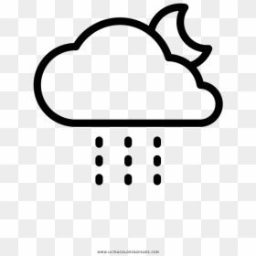 Rain Cloud Coloring Page - Desenho Do Clima, HD Png Download - clouds drawing png