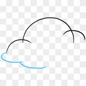 How To Draw Clouds - Line Art, HD Png Download - clouds drawing png