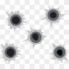 Shot Holes, Five, Slash, Black, Target, Impact, Stencil - Bullet Holes Clipart, HD Png Download - holes png