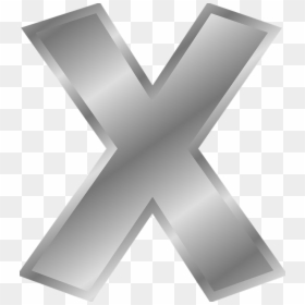 Letter, X, English, Alphabet, Type, Character, Font - Silver Letter X, HD Png Download - letras 3d png