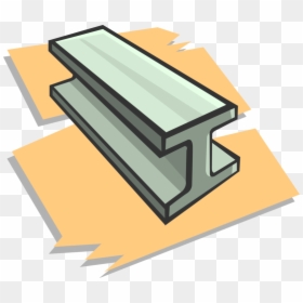 Vector Illustration Of Rolled Steel Joist I-beam Used - Vigas Dibujo Png, Transparent Png - steel beam png