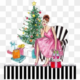 #natal #marrychristmas #arvore #arvoredenatal #pinheirinho - Girly Magical Christmas Backgrounds, HD Png Download - arvore de natal png