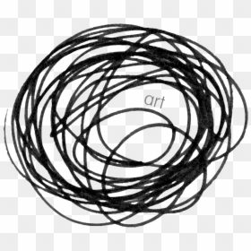 Art-scribble - Circle, HD Png Download - black scribble png