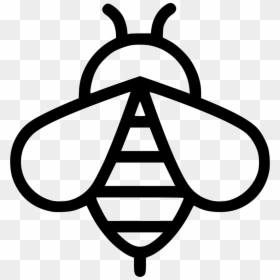 Bees Honey - Transparent Bee Black And White, HD Png Download - bee vector png