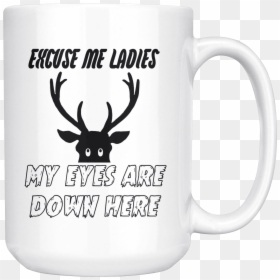 My Eyes Are Down Here Deer Antler Moose Head Coffee - Mug, HD Png Download - moose antlers png