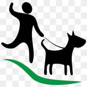 Dog Walking Logos Clipart Stunning Free Transparent - Walk For A Dog App, HD Png Download - human walking png