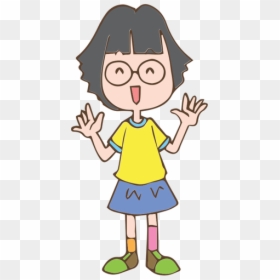 Girl With Glasses Vector Image - Young Girl Clipart, HD Png Download - girl vector png