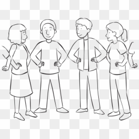 People Forming Tight Circle By Touching Elbows With, HD Png Download - circle of people png