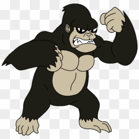 Transparent King Kong Clipart - King Kong Gorilla Cartoon, HD Png Download - gorilla clipart png