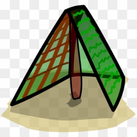 Tent Building, House, Home, Green, Simple, Tent Clipart - Triangle Tent Clip Art, HD Png Download - tent clipart png