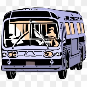 Vector Illustration Of Public Urban Transportation - Public Transit Bus, HD Png Download - city bus png