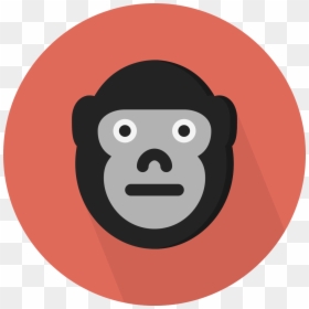Monkey Flat Icon Png, Transparent Png - gorilla clipart png