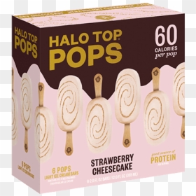 Halo Top Strawberry Cheesecake Pops - Halo Top Pops Strawberry Cheesecake, HD Png Download - cheese cake png