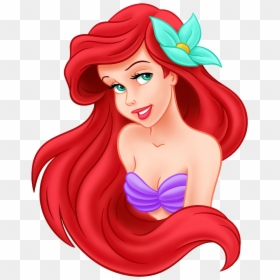 Little Mermaid Face Close Up - Ariel The Little Mermaid Face, HD Png Download - little mermaid sebastian png