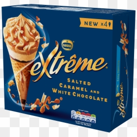 Salted Caramel And White Chocolate Ice Cream, HD Png Download - icecream cone png
