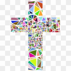 Transparent Catholic Cross Png - Stained Glass Cross Clipart, Png Download - cross png image