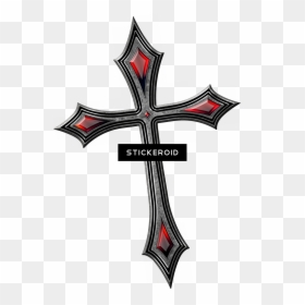 Gothic Pic Fantasy - Black And White Gothic Cross, HD Png Download - cross png image
