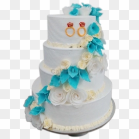 Blue Rose Wedding Cake - Wedding Cakes Png, Transparent Png - wedding cakes png