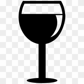 Filled Wine Glass , Transparent Cartoons - Transparent Wine Glass Silhouette, HD Png Download - wine spill png