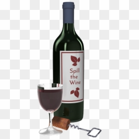 Custom Wine Bottle - Wine Bottle, HD Png Download - wine spill png