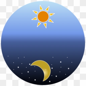Nightsky Star Sun - Day Night Sky Png, Transparent Png - sun png clipart