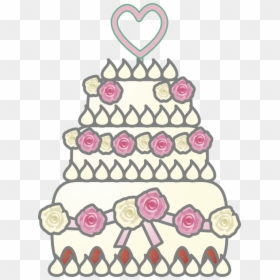 Pink,icing,food - Wedding, HD Png Download - wedding cakes png
