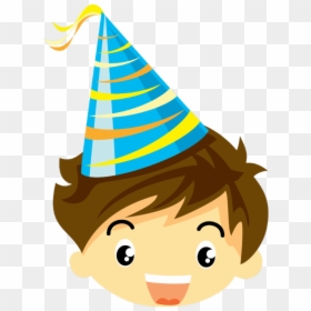 Boy In Birthday Hat, HD Png Download - birthday hat clipart png