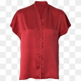 Red Silk Shirt - Blouse, HD Png Download - blouse png
