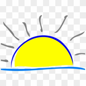 Transparent Sunset Png - Half Sun Clip Art, Png Download - sun clip art png