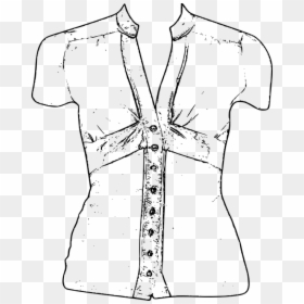 Clothing Women Blouse - Clip Art Blouse, HD Png Download - blouse png
