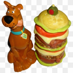 Hamburger Clipart Vintage - Wooden Scooby Doo Salt And Pepper Shakers, HD Png Download - salt and pepper png